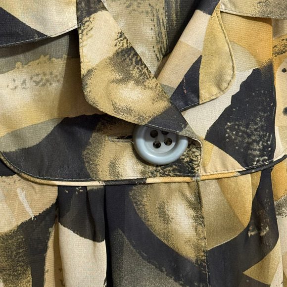 Serenade Womens Sheer Earthy Toned Single Button Blouse - Size Medium - Picture 3 of 7